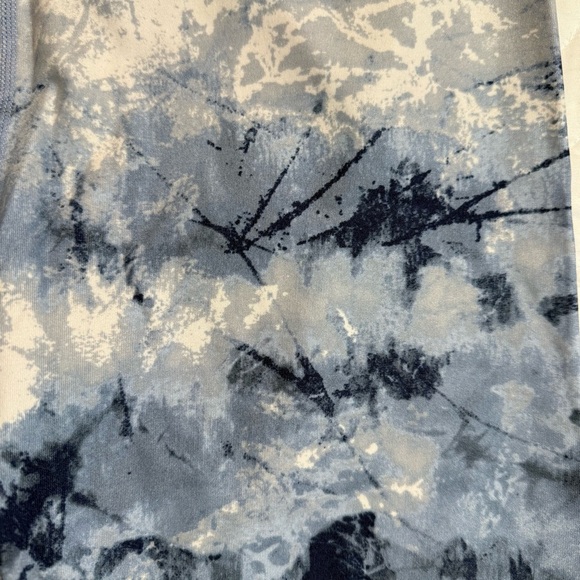 DKNY Womens Cosmos Blue Tie Dye Print 7/8 Length Leggings medium - Picture 4 of 10